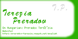 terezia preradov business card